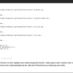Worpress Autoupdate mit Benachrichtigung